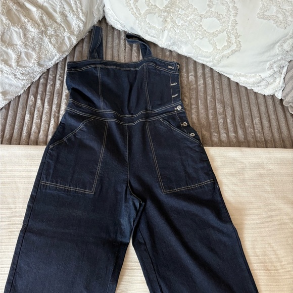 Chelsea & Violet Dark Blue Women's Jeans Overalls Cute Trendy - Picture 2 of 11